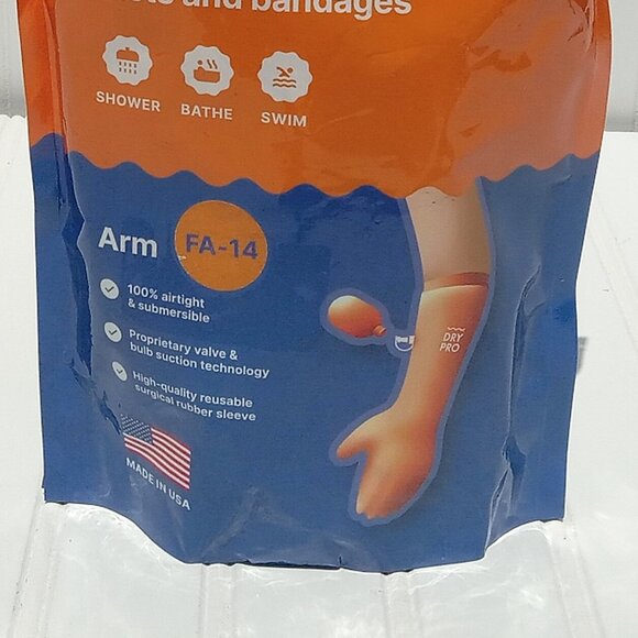 Orange Waterproof Cast Cover for Kids - Picture 2 of 6